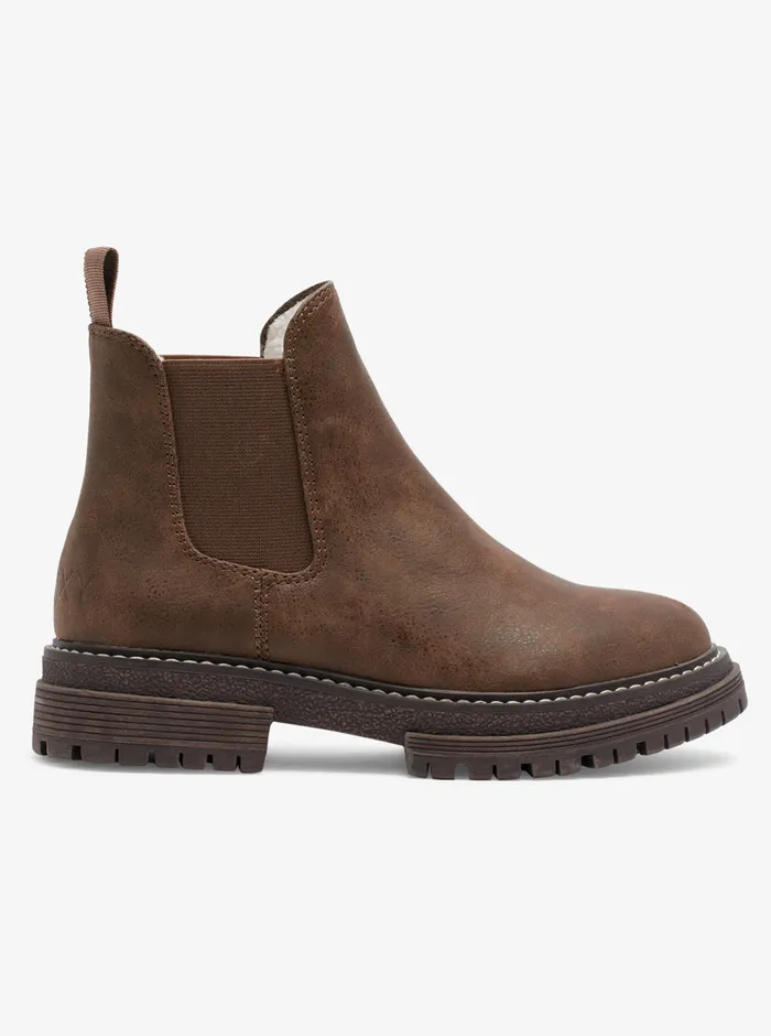 Roxy Boots Lorena Chelsea SlipOn Boots Brown 8211 Womens