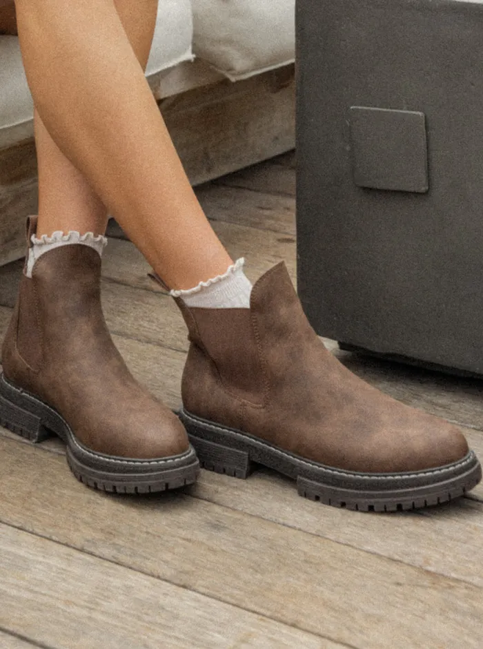 Roxy Boots Lorena Chelsea SlipOn Boots Brown 8211 Womens