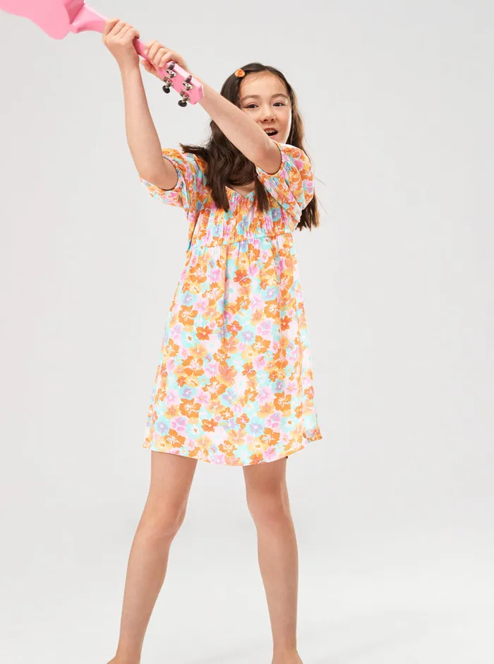 Roxy Dresses and Rompers 416 Running Nights Dress Autumn Sunset Floraya 8211 Girls