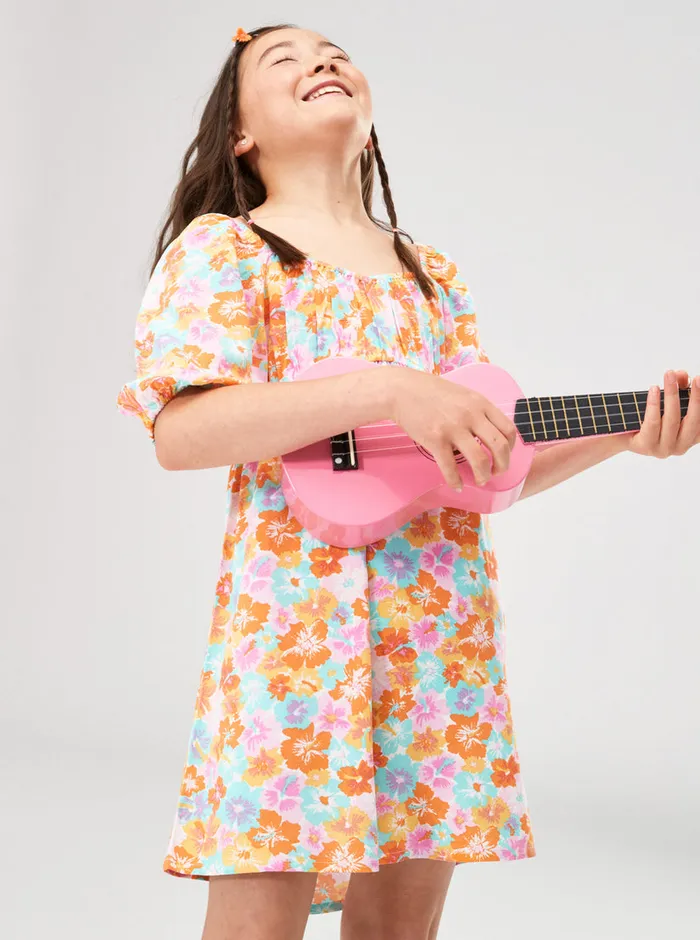 Roxy Dresses and Rompers 416 Running Nights Dress Autumn Sunset Floraya 8211 Girls