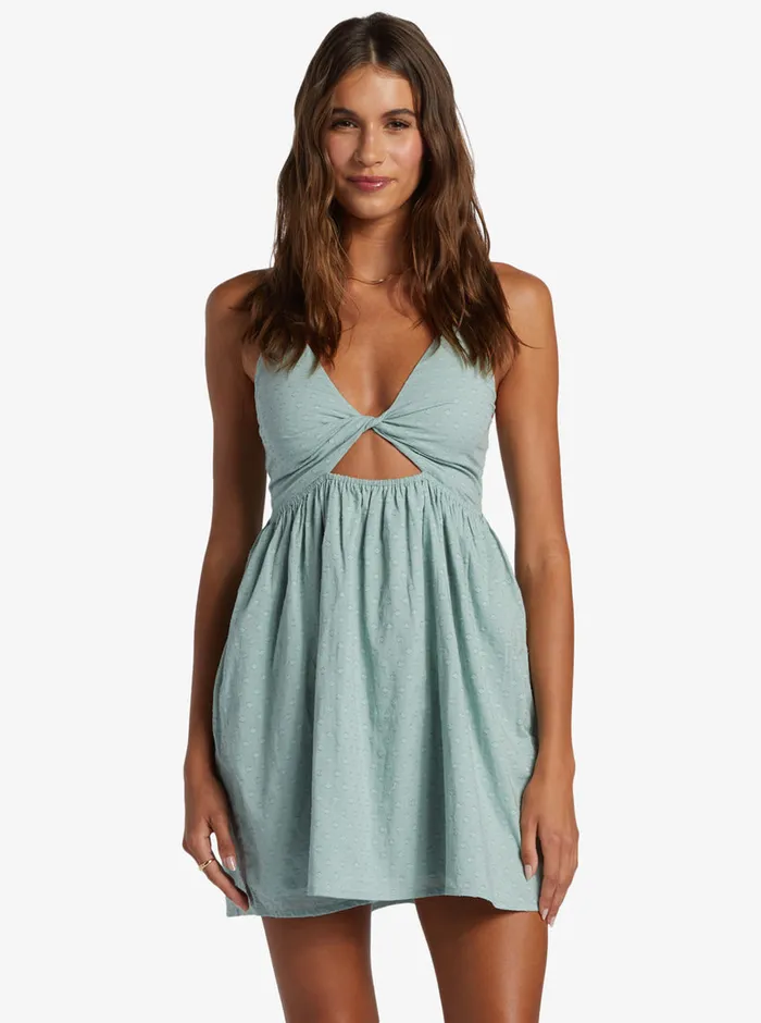 Roxy Dresses Evening Glow Strappy Mini Dress Blue Surf 8211 Womens