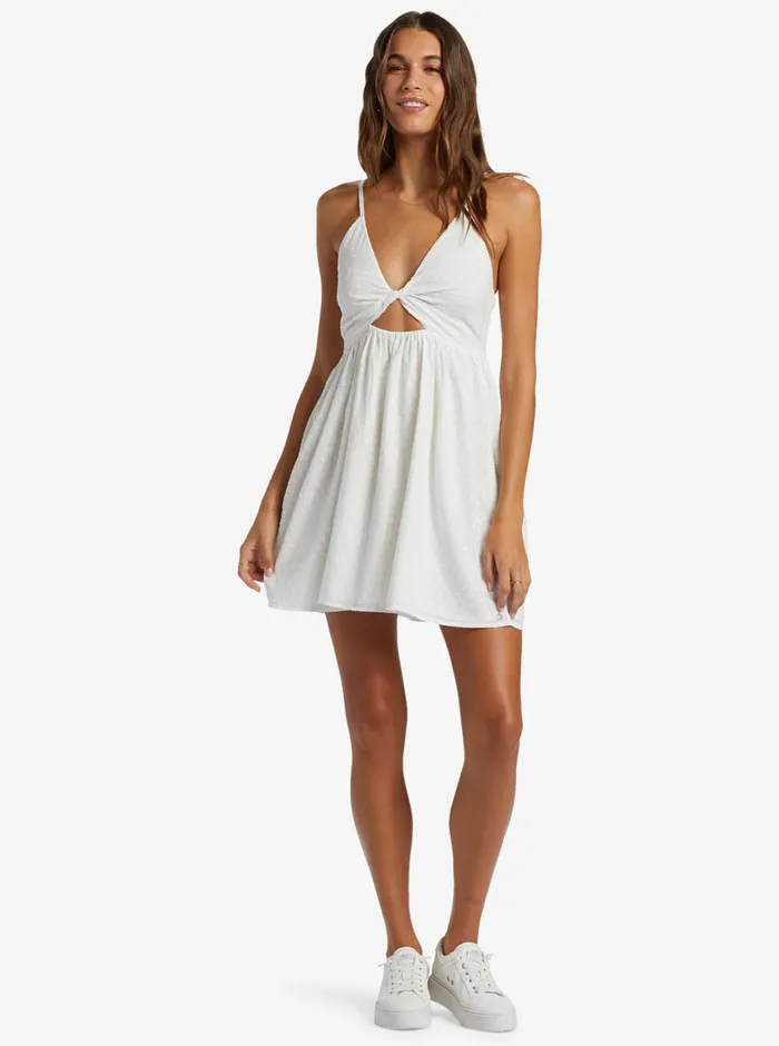 Roxy Dresses Evening Glow Strappy Mini Dress Egret 8211 Womens