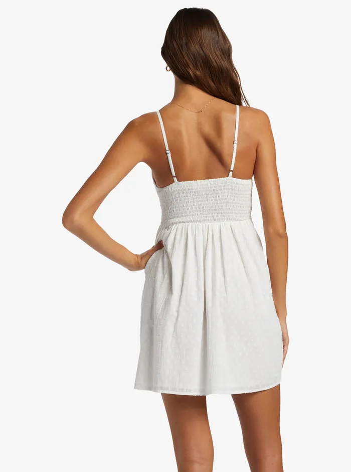 Roxy Dresses Evening Glow Strappy Mini Dress Egret 8211 Womens