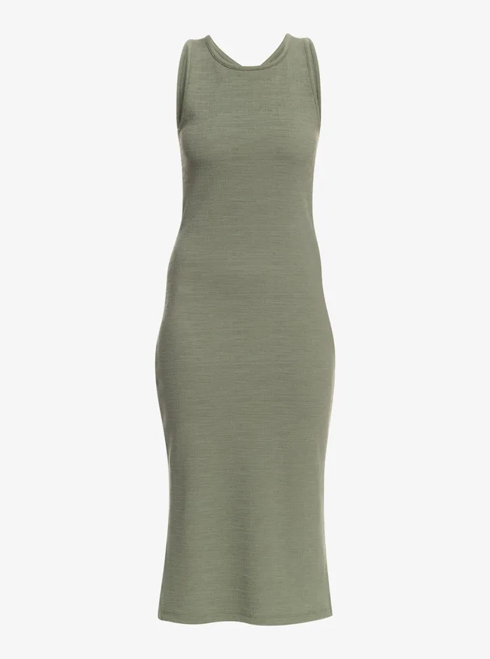 Roxy Dresses Good Keepsake Midi Dress Agave Green 8211 Womens
