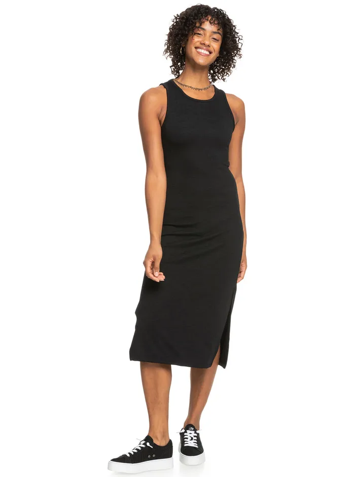 Roxy Dresses Good Keepsake Midi Dress Anthracite 8211 Womens