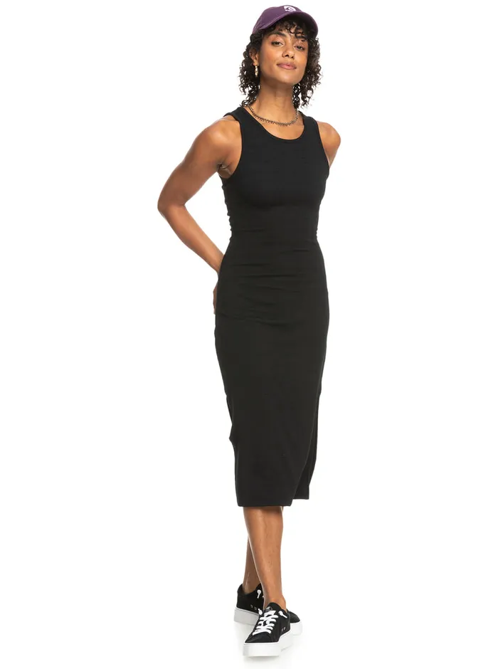 Roxy Dresses Good Keepsake Midi Dress Anthracite 8211 Womens