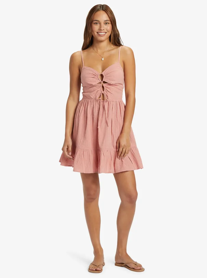 Roxy Dresses Jasmine Breeze Solid Dress Ash Rose 8211 Womens