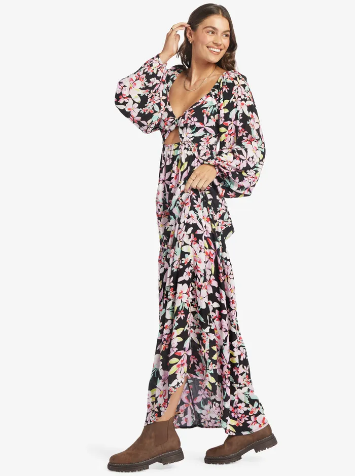 Roxy Dresses On Holiday Maxi Dress Anthracite New Life 8211 Womens