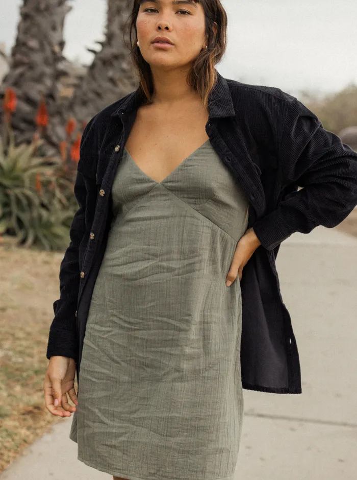 Roxy Dresses Santorini Slip Dress II Dress Agave Green 8211 Womens