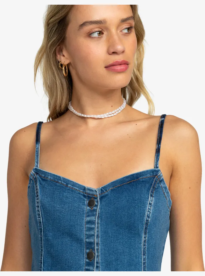 Roxy Dresses Some Dance Strappy Dress Medium Blue 8211 Womens