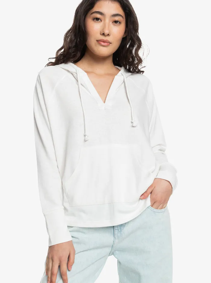 Roxy Fleece and Hoodies Destination Surf LongSleeve Hooded Top Snow White 8211 Womens Roxy Fleece and Hoodies Destination Surf LongSleeve Hooded Top Snow White 8211 Womens