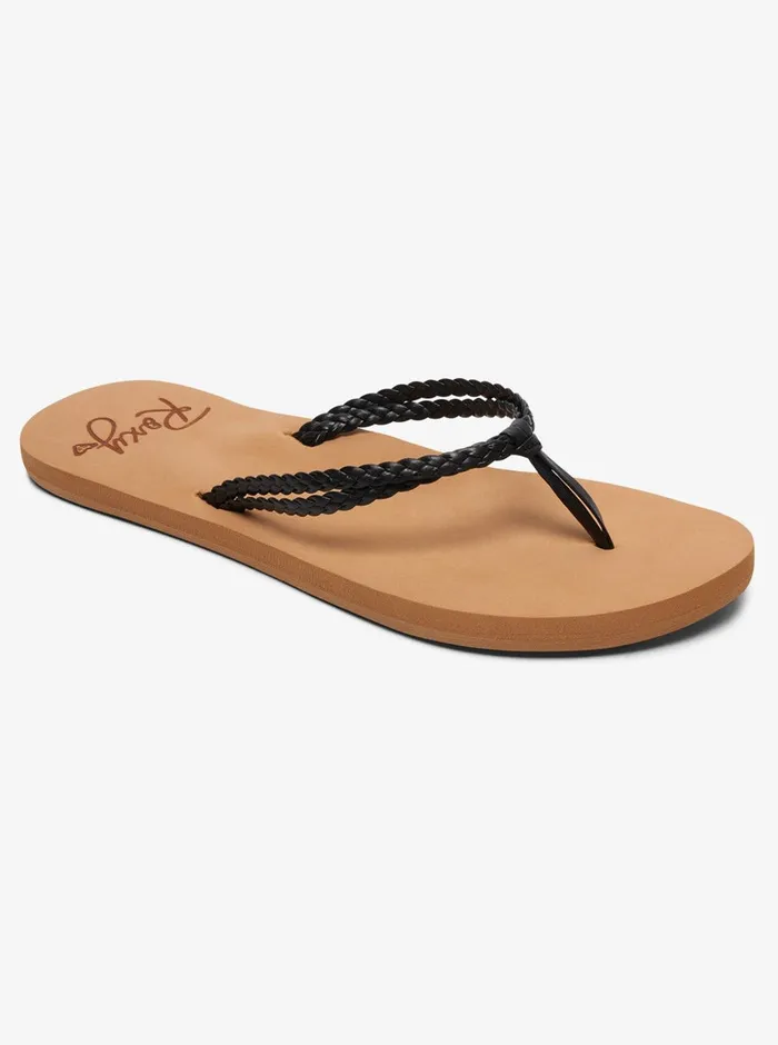 Roxy Flip Flops Costas FlipFlops Black 8211 Womens