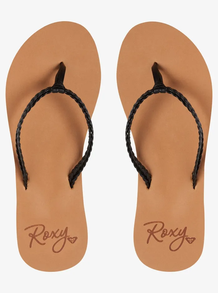 Roxy Flip Flops Costas FlipFlops Black 8211 Womens