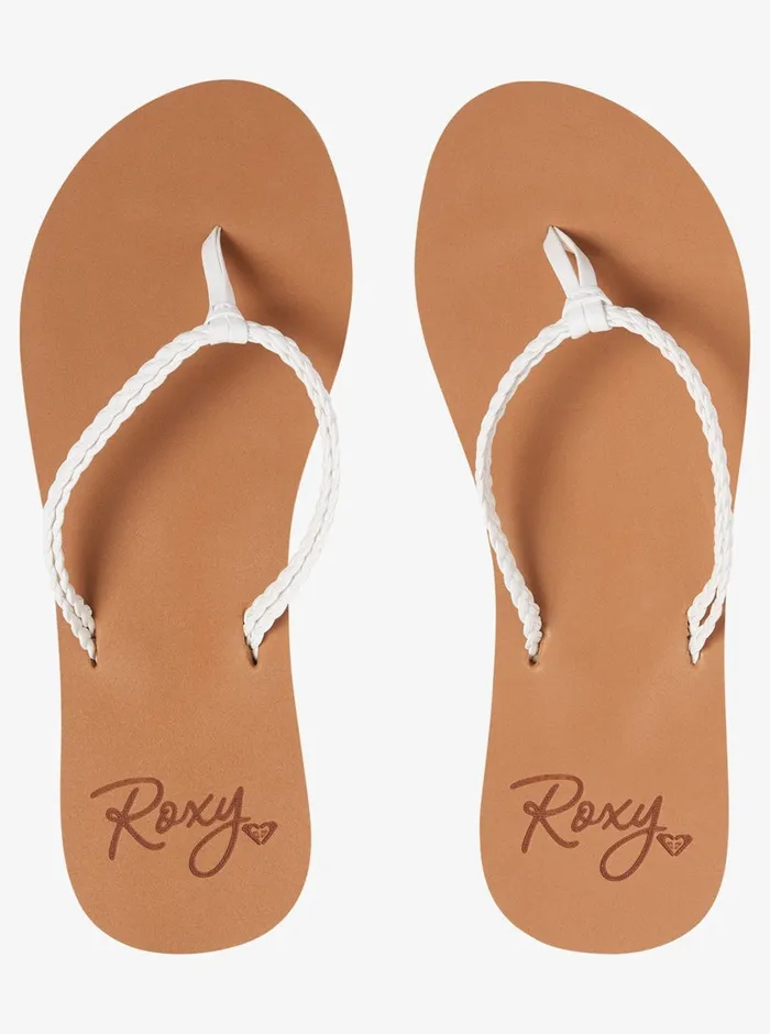 Roxy Flip Flops Costas FlipFlops White 8211 Womens