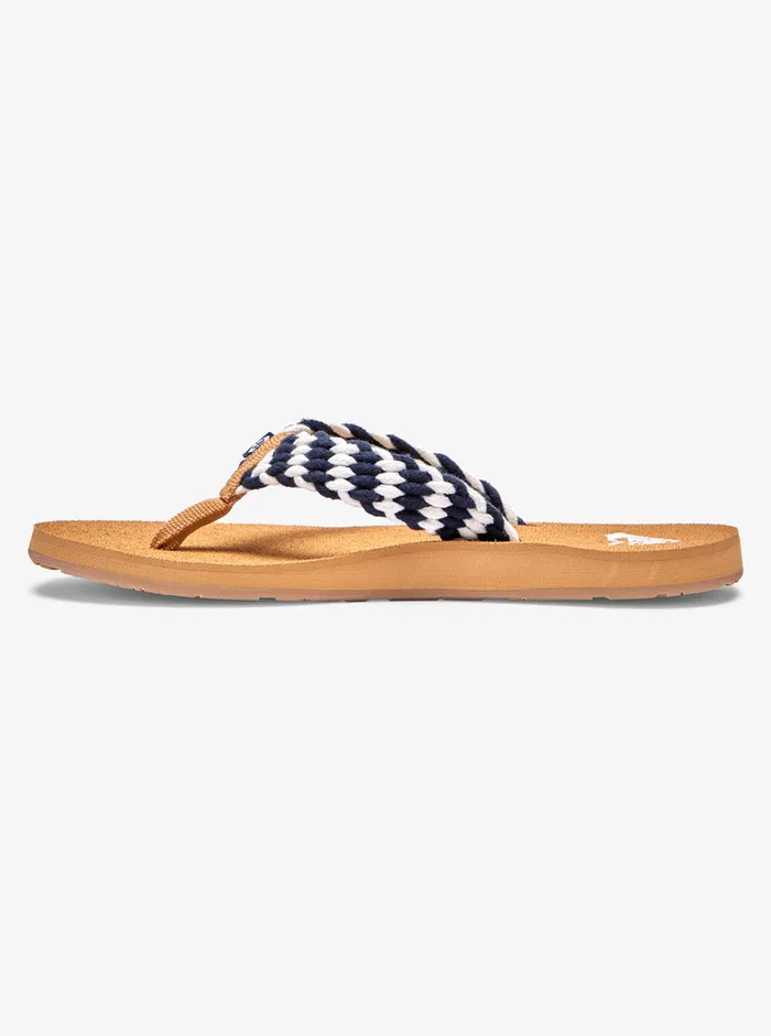 Roxy Flip Flops Porto FlipFlops Navy White 8211 Womens