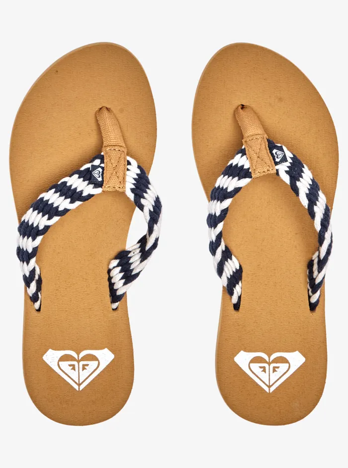 Roxy Flip Flops Porto FlipFlops Navy White 8211 Womens