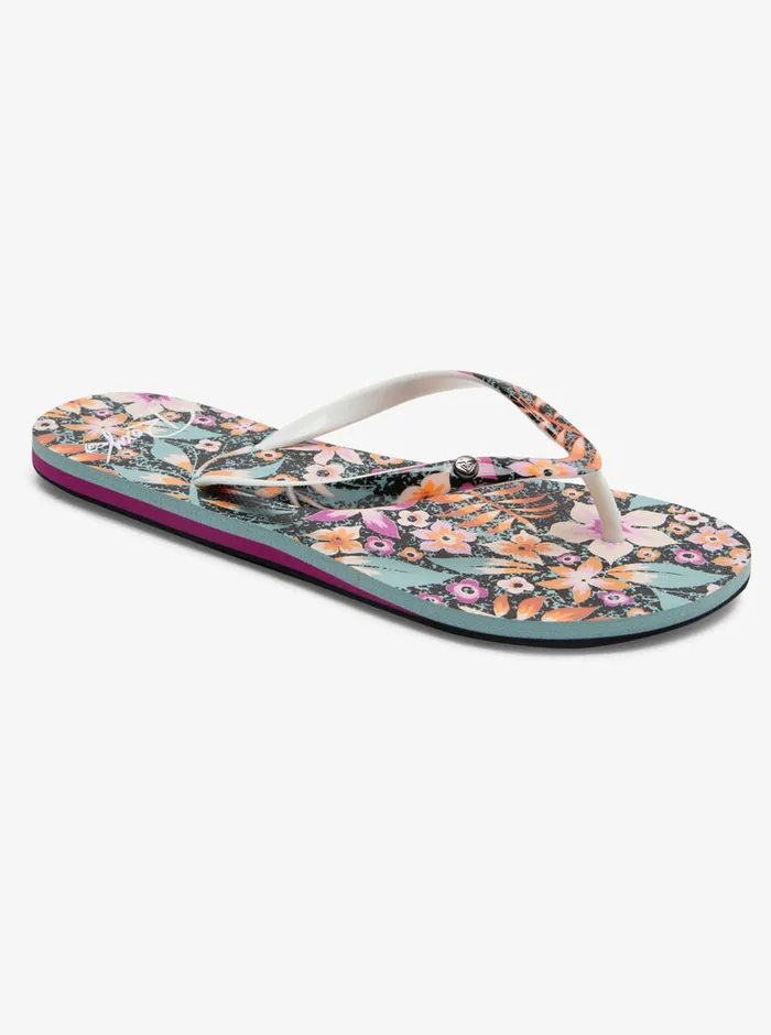 Roxy Flip Flops Portofino FlipFlops Blackpurpleorange 8211 Womens