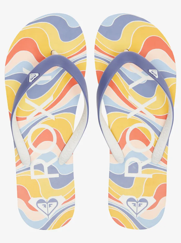 Roxy Flip Flops Tahiti FlipFlops Shady Blueorange 8211 Womens