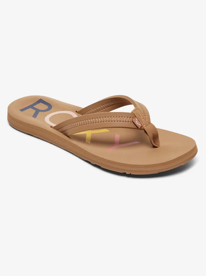 Roxy Flip Flops Vista FlipFlops Tan 8211 Womens