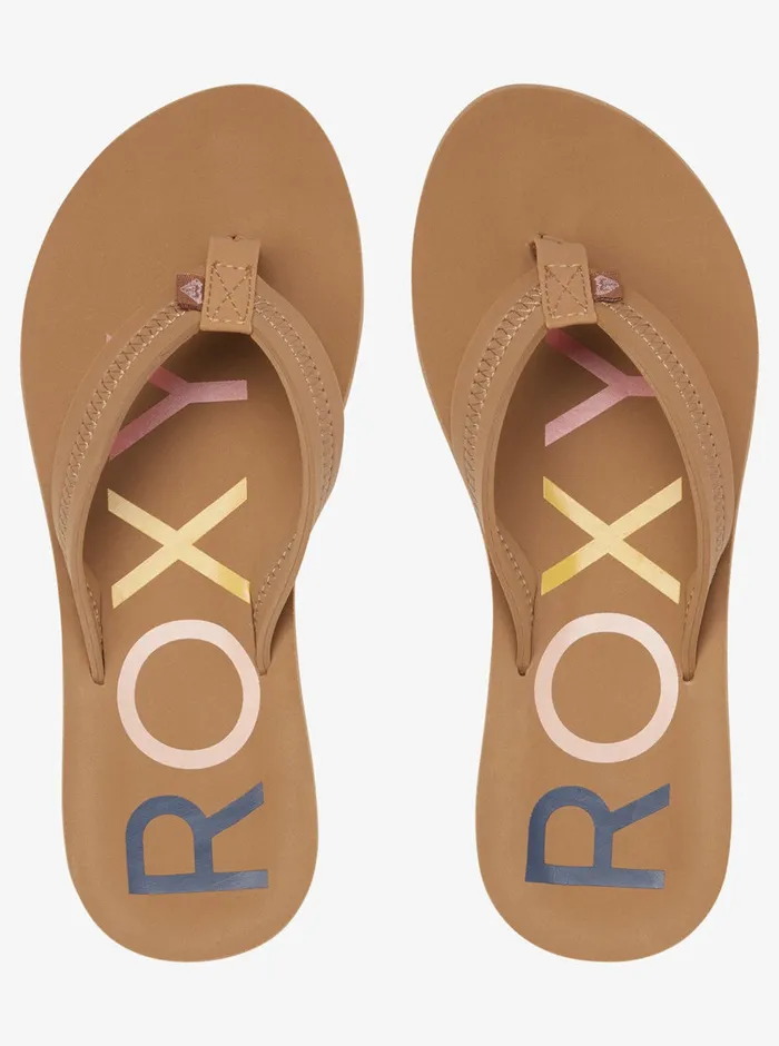 Roxy Flip Flops Vista FlipFlops Tan 8211 Womens
