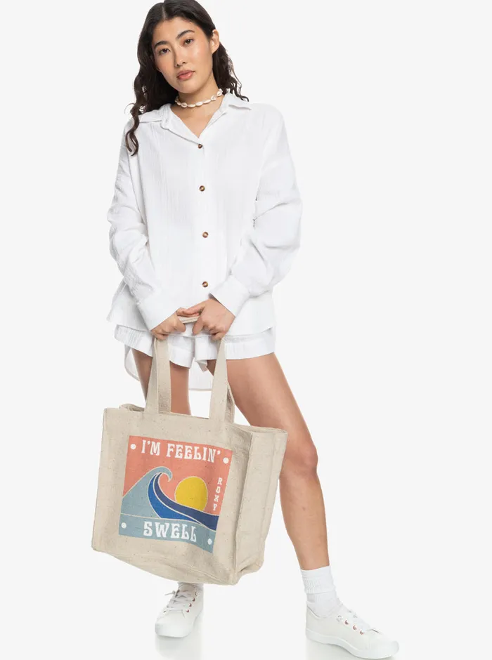 Roxy Handbags Drink The Wave Tote Bag Tapioca 8211 Womens