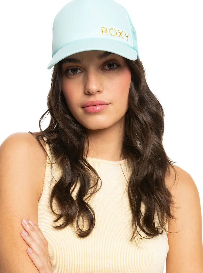 Roxy Hats Finishline 2 Color Trucker Hat Aruba Blue 8211 Womens
