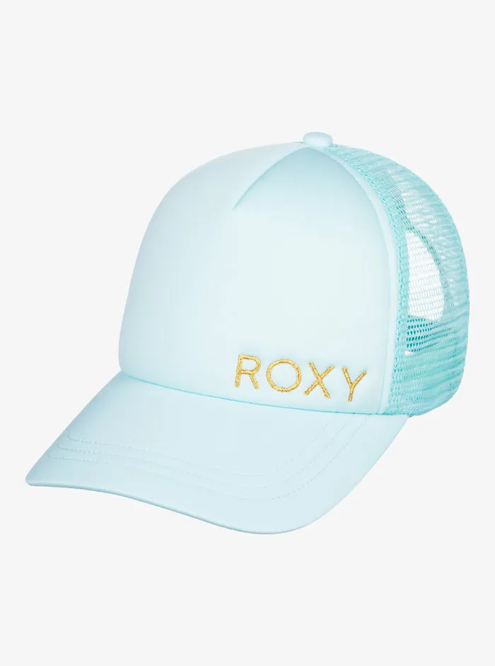 Roxy Hats Finishline 2 Color Trucker Hat Aruba Blue 8211 Womens