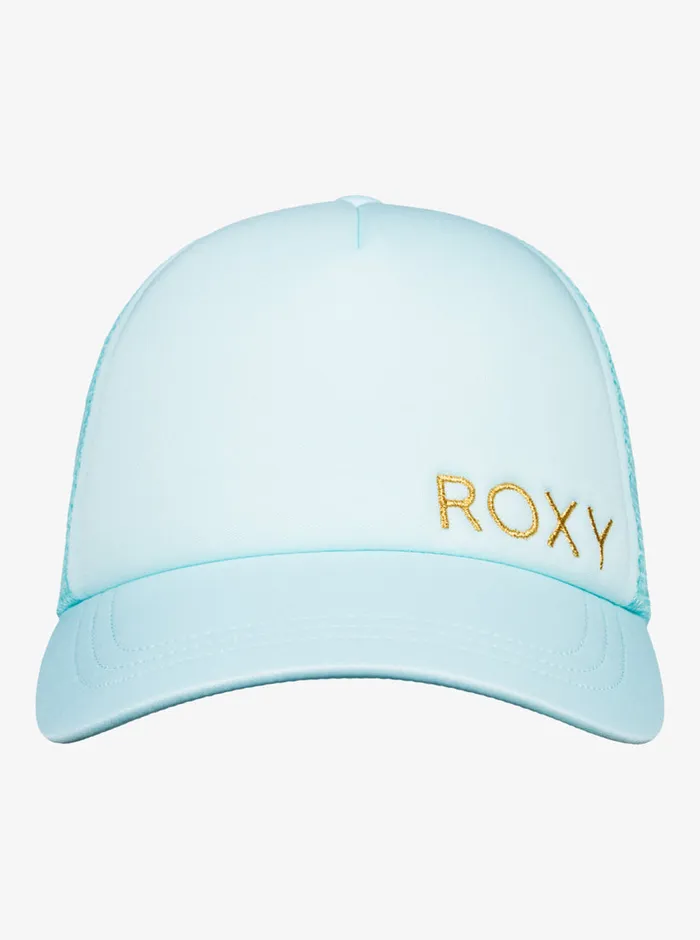 Roxy Hats Finishline 2 Color Trucker Hat Aruba Blue 8211 Womens