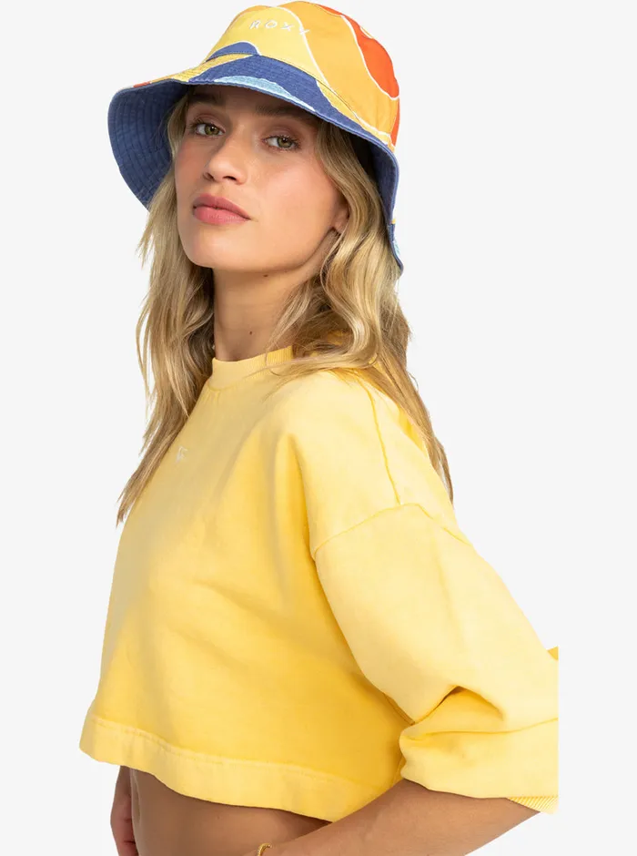 Roxy Hats Jasmine Paradise Reversible Bucket Hat Tiger Lily Cruz 8211 Womens