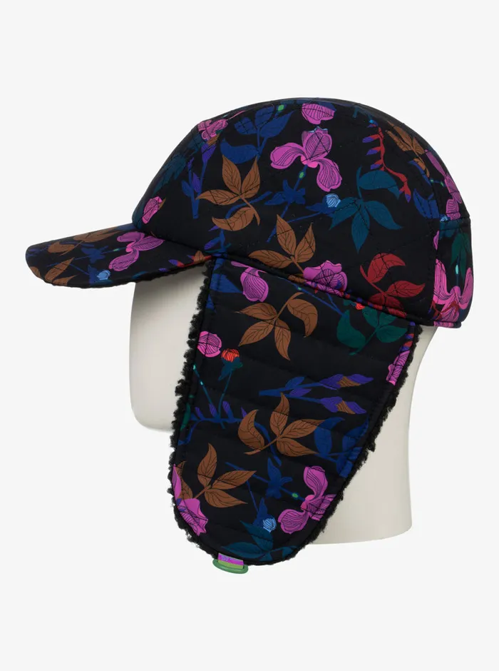 Roxy Hats ROWLEY X Trapper Hat True Black Darkreds Floral 8211 Womens
