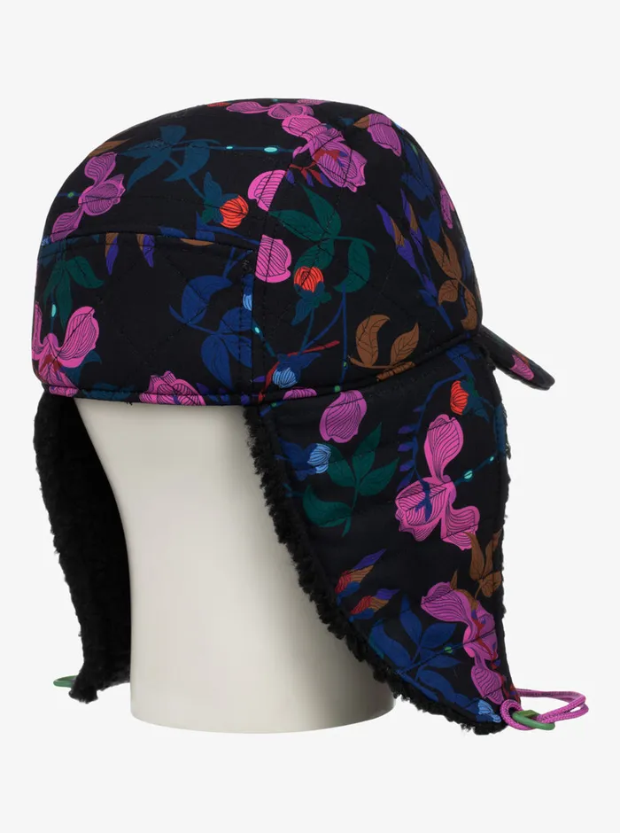 Roxy Hats ROWLEY X Trapper Hat True Black Darkreds Floral 8211 Womens
