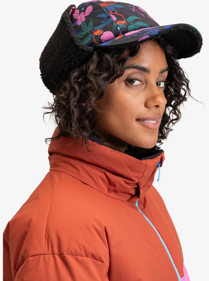 Roxy Hats ROWLEY X Trapper Hat True Black Darkreds Floral 8211 Womens