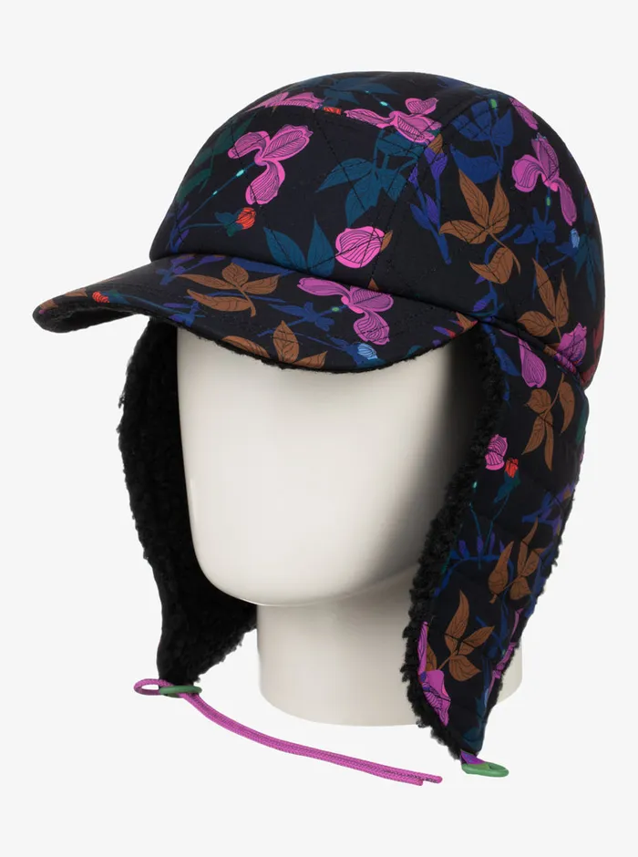Roxy Hats ROWLEY X Trapper Hat True Black Darkreds Floral 8211 Womens