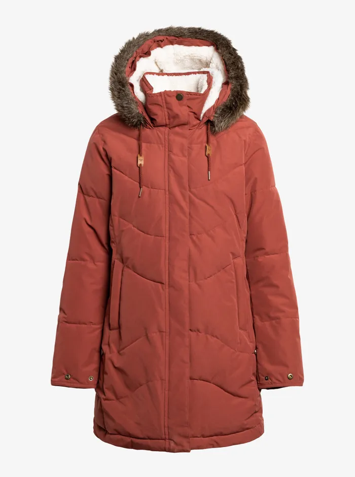 Roxy Jackets Ellie Warmlink Winter Jacket With Heating Panel Smoked Paprika 8211 Womens