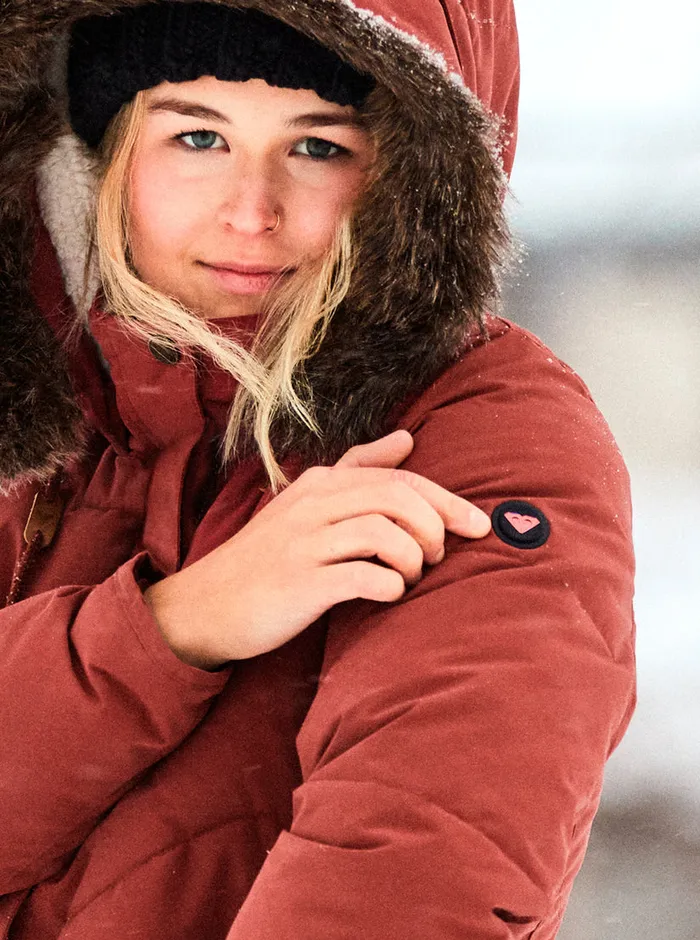 Roxy Jackets Ellie Warmlink Winter Jacket With Heating Panel Smoked Paprika 8211 Womens