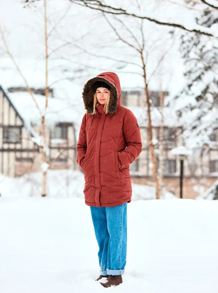 Roxy Jackets Ellie Warmlink Winter Jacket With Heating Panel Smoked Paprika 8211 Womens