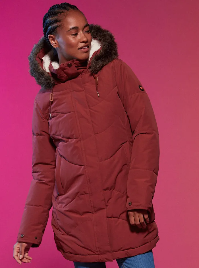 Roxy Jackets Ellie Warmlink Winter Jacket With Heating Panel Smoked Paprika 8211 Womens