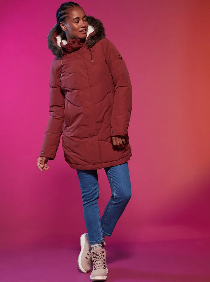 Roxy Jackets Ellie Warmlink Winter Jacket With Heating Panel Smoked Paprika 8211 Womens