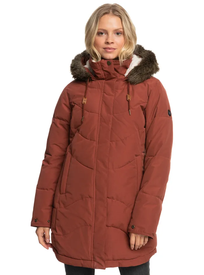 Roxy Jackets Ellie Warmlink Winter Jacket With Heating Panel Smoked Paprika 8211 Womens