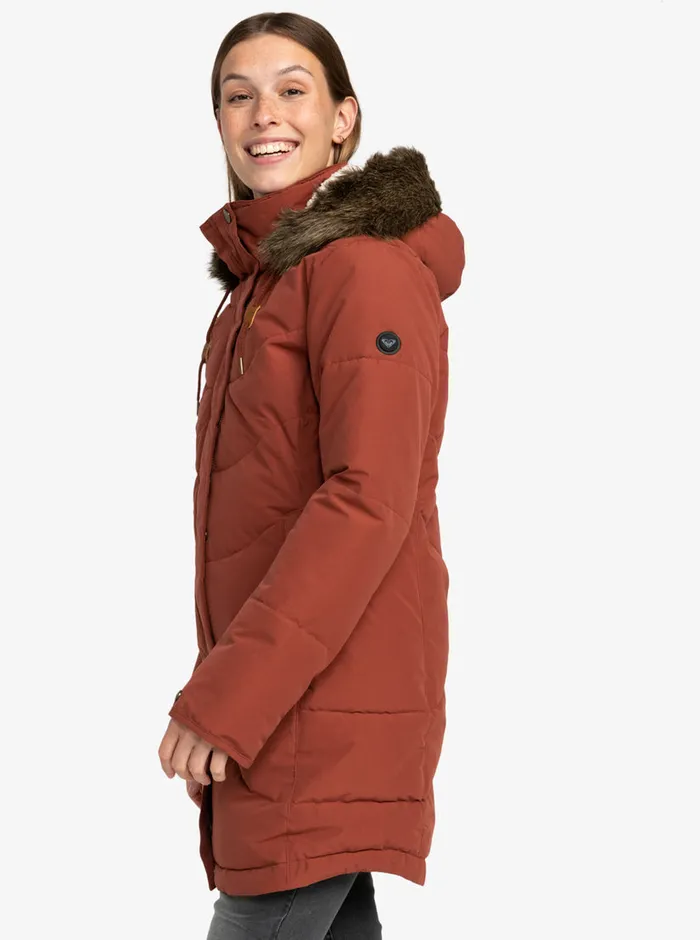 Roxy Jackets Ellie Warmlink Winter Jacket With Heating Panel Smoked Paprika 8211 Womens