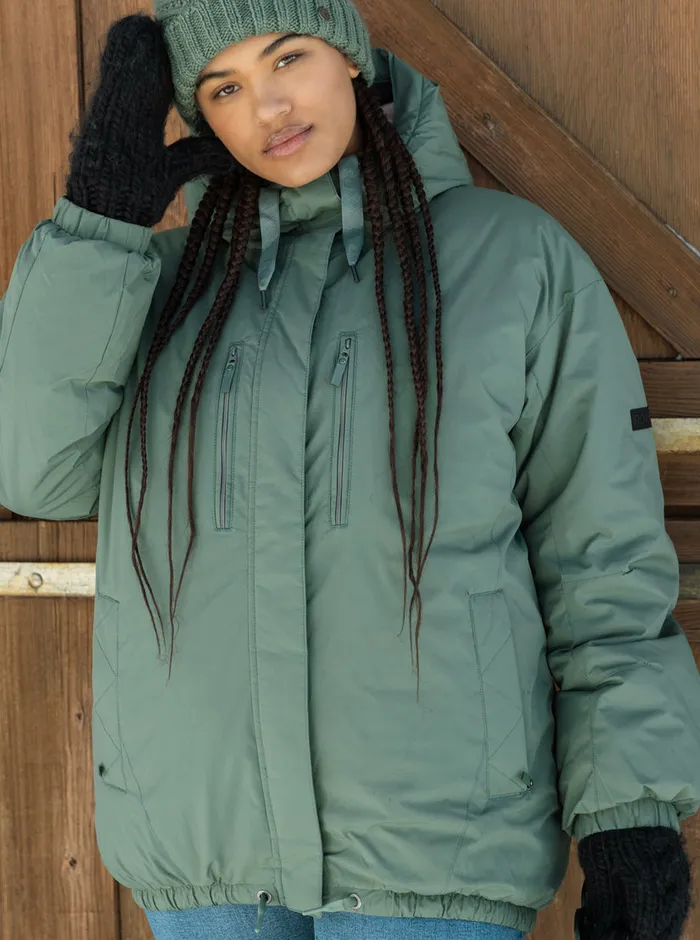 Roxy Jackets Lofty Cloud Winter Parka Dark Forest 8211 Womens