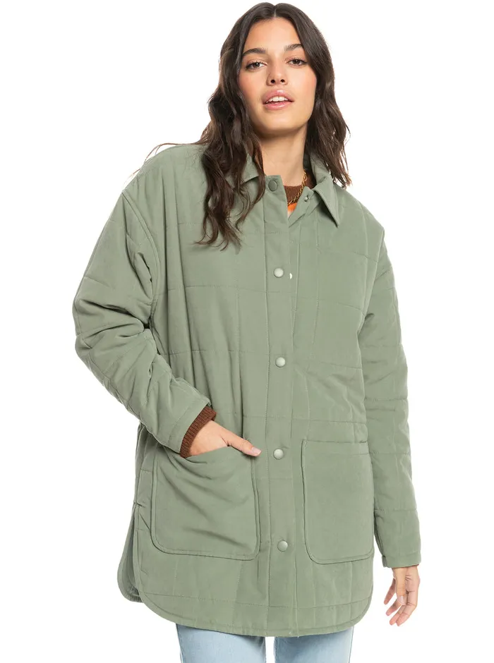 Roxy Jackets Next Up Jackets Agave Green 8211 Womens