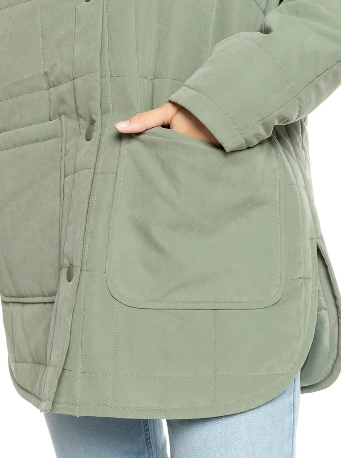 Roxy Jackets Next Up Jackets Agave Green 8211 Womens