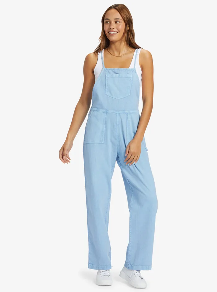 Roxy Jumpsuits and Rompers Crystal Coast Overalls Bel Air Blue 8211 Womens