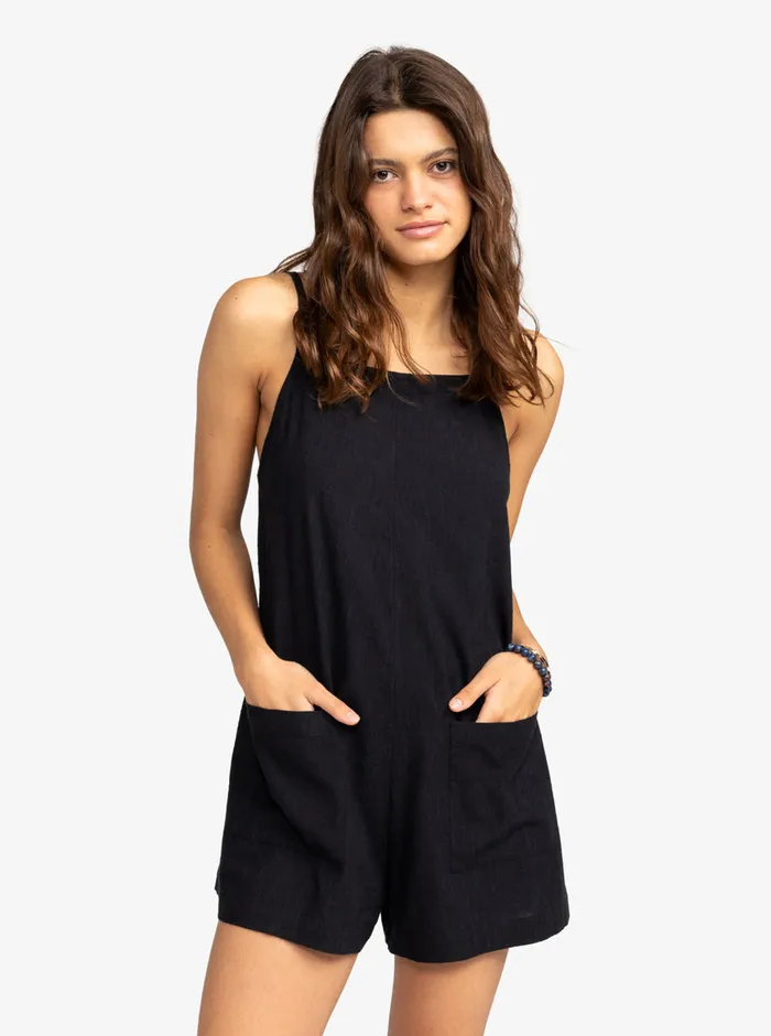 Roxy Jumpsuits and Rompers Lavender Haze Romper Anthracite 8211 Womens