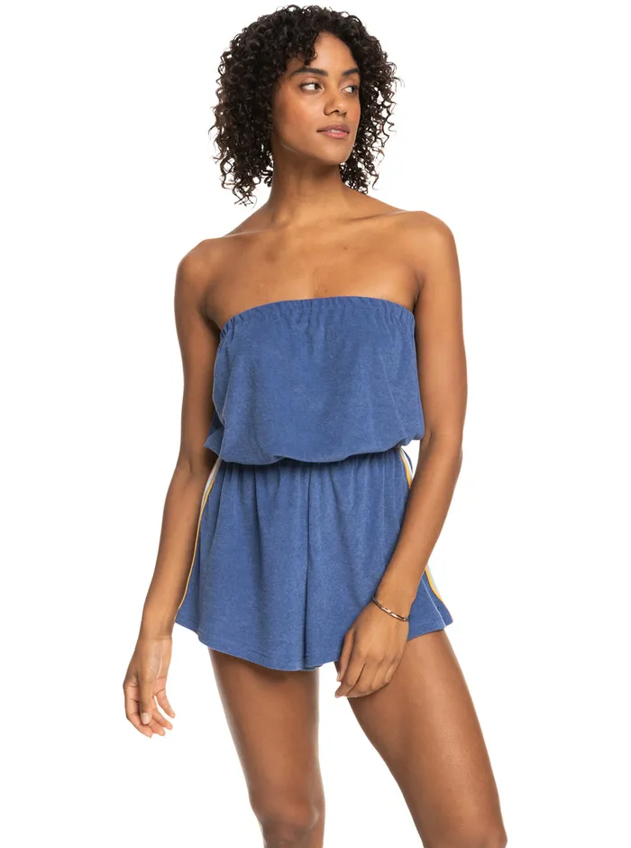 Roxy Jumpsuits and Rompers Vintage Special Feeling Beach CoverUp Romper Marlin 8211 Womens