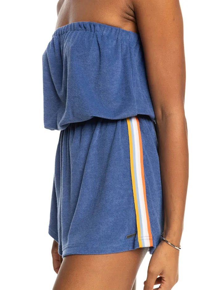 Roxy Jumpsuits and Rompers Vintage Special Feeling Beach CoverUp Romper Marlin 8211 Womens