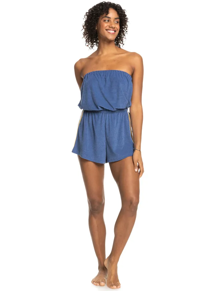 Roxy Jumpsuits and Rompers Vintage Special Feeling Beach CoverUp Romper Marlin 8211 Womens