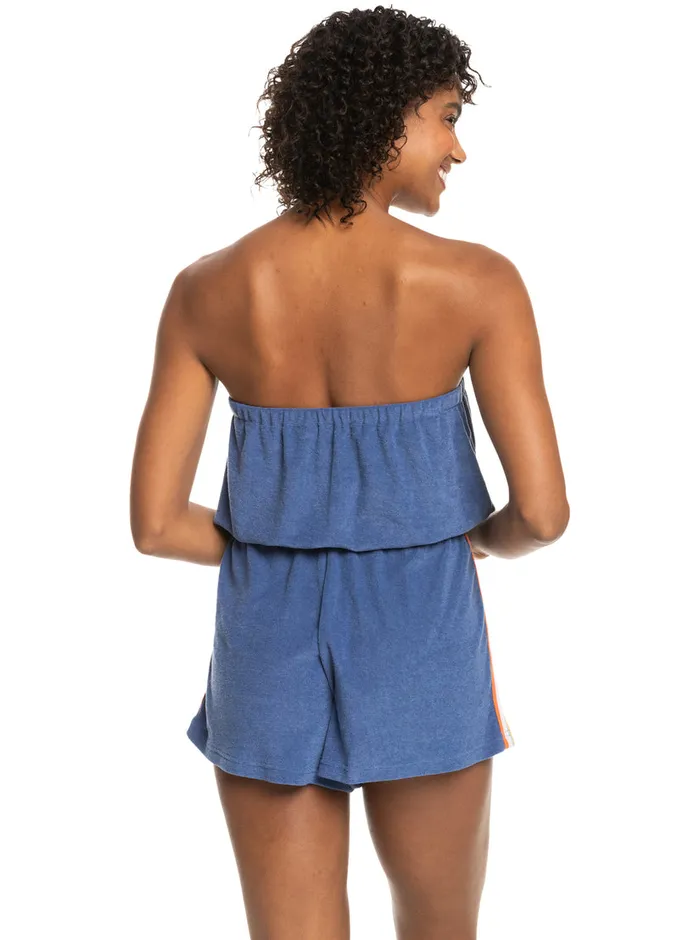 Roxy Jumpsuits and Rompers Vintage Special Feeling Beach CoverUp Romper Marlin 8211 Womens