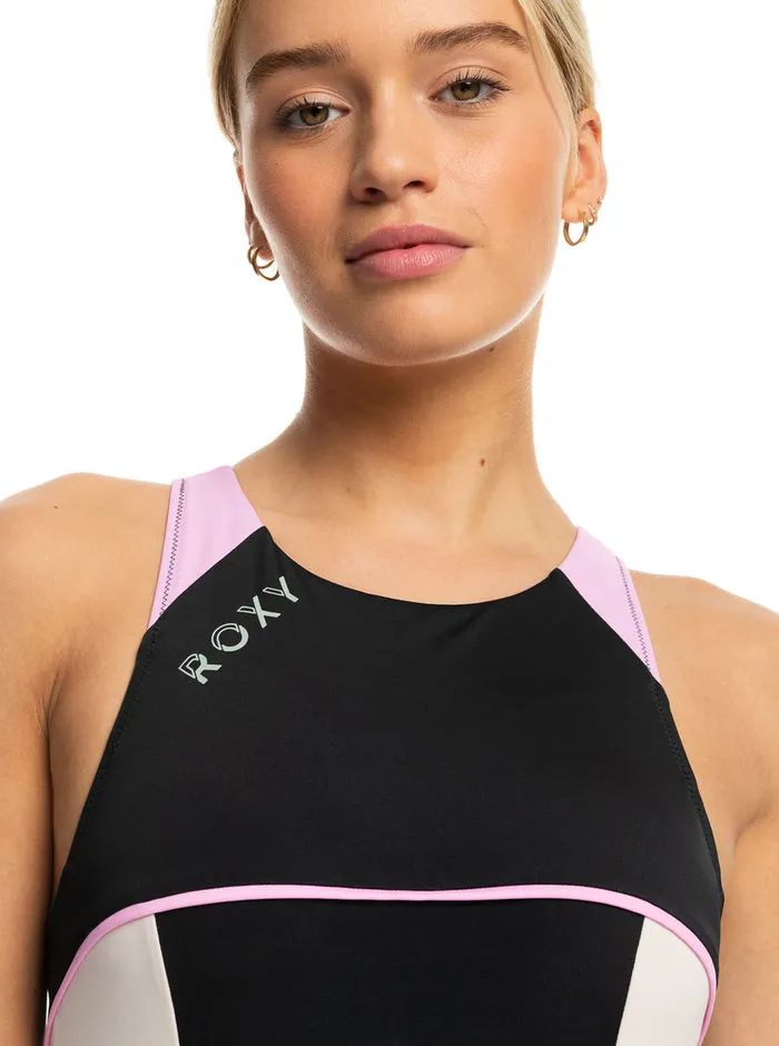 Roxy One Pieces Active Tech OnePiece Swimsuit Anthracite 8211 Womens